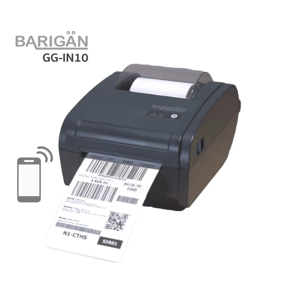 เครื่องพิมพ์ฉลากบาร์โค้ด BARIGAN รุ่น GG-IN10 THERMAL PRINTER ไม่ใช้หมึก USB+BLUETOOTH_0